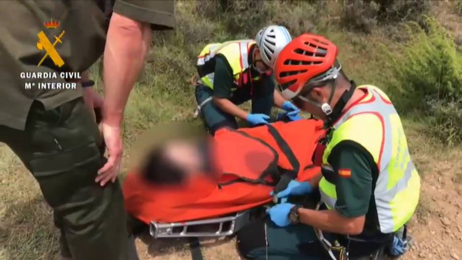 La guardia civil rescata a un turista accidentado en La Rioja