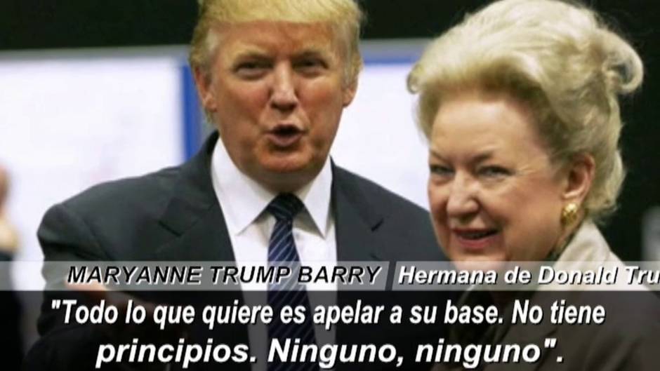 La hermana de Trump lo acusa de "no tener principios"