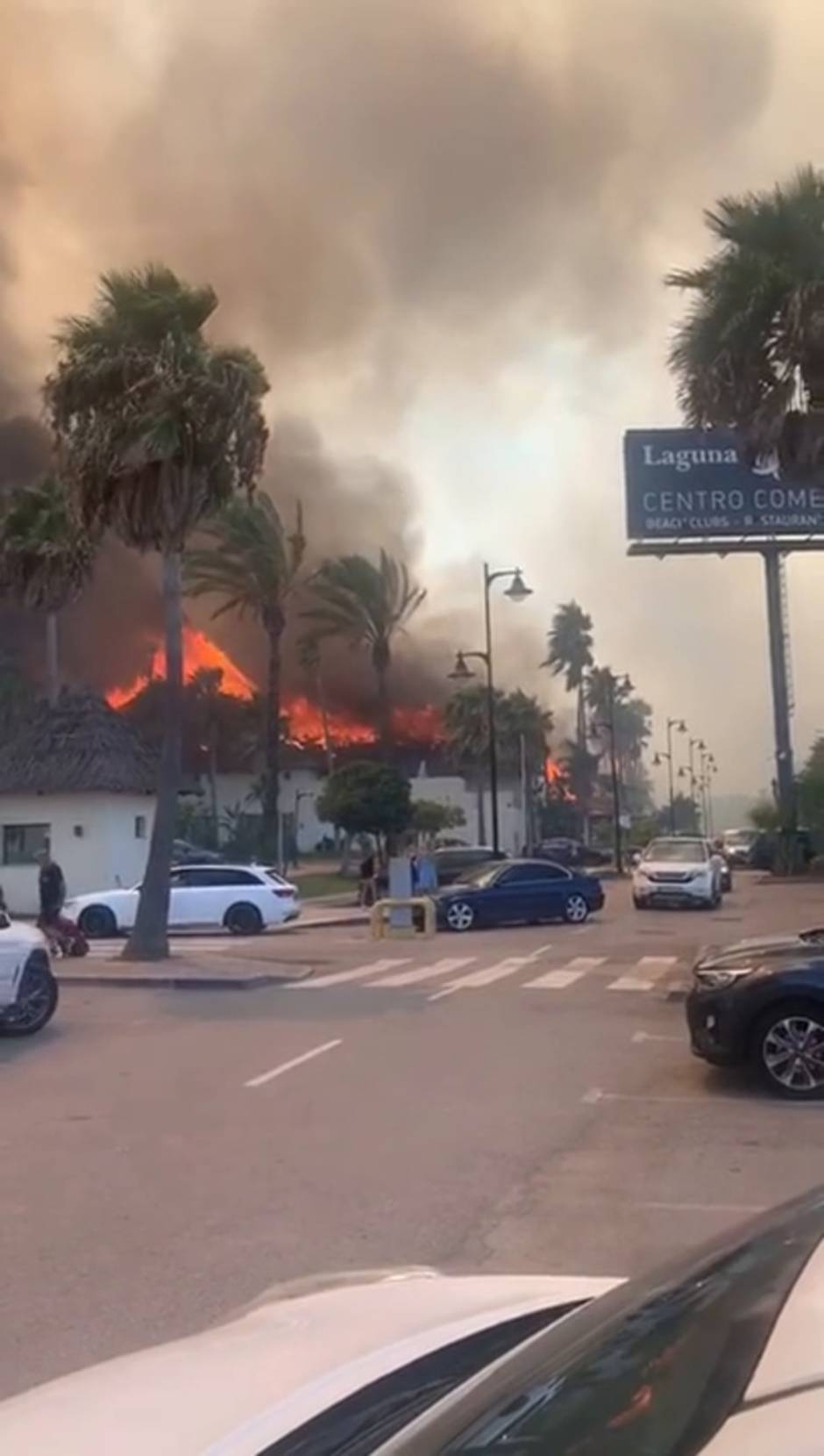 Incendio en un centro comercial de Málaga