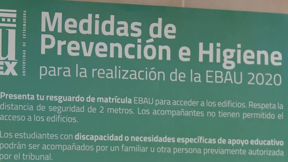 EBAU comienza en Extremadura con situaciones más complejas que en julio