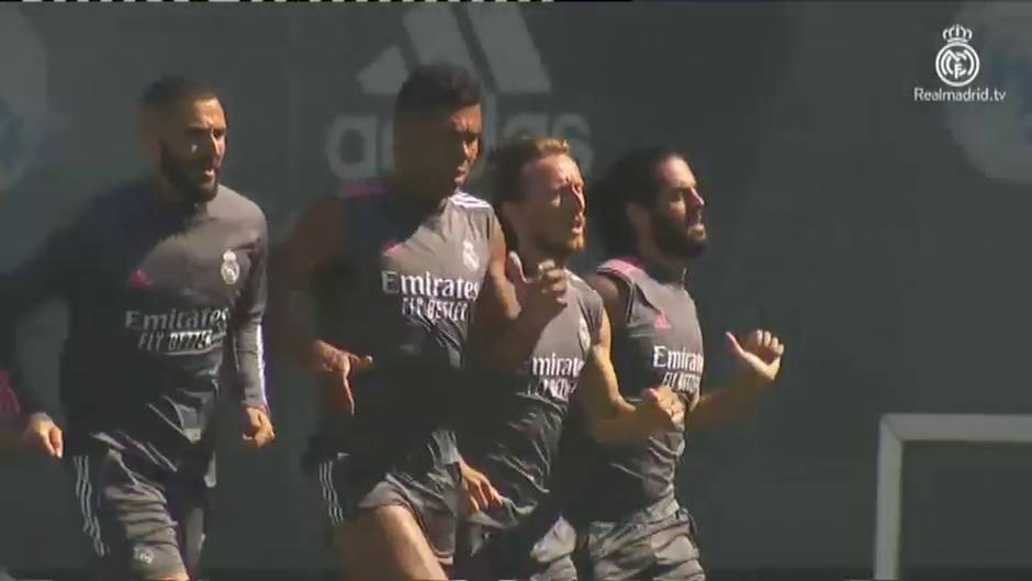 Trabajo de resistencia y con balón para cerrar la semana en el Real Madrid
