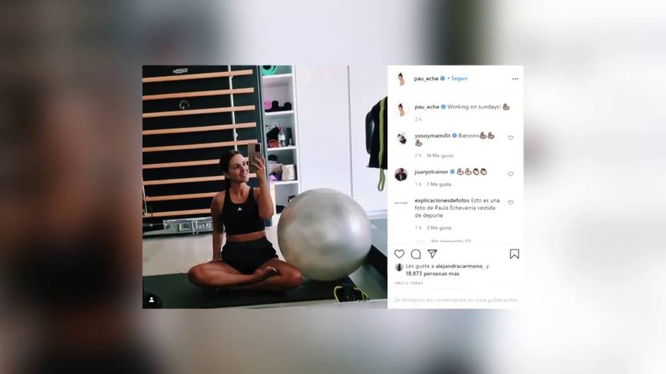 Paula Echevarría aprovecha el fin de semana para ponerse en forma en el gimnasio