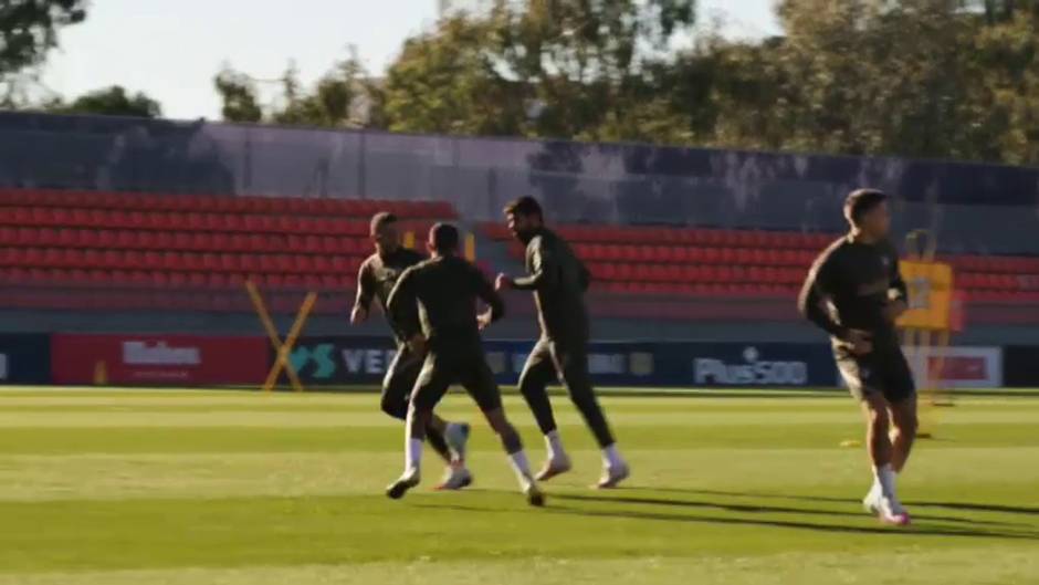 Torreira completa su primer entrenamiento con el Atlético