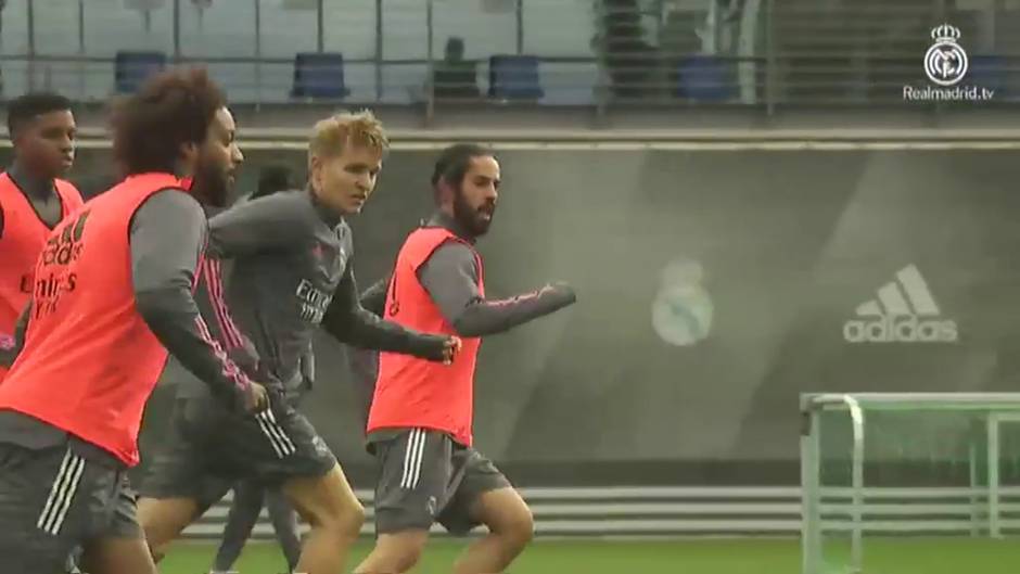 Último entrenamiento del Real Madrid antes de visitar al Sevilla