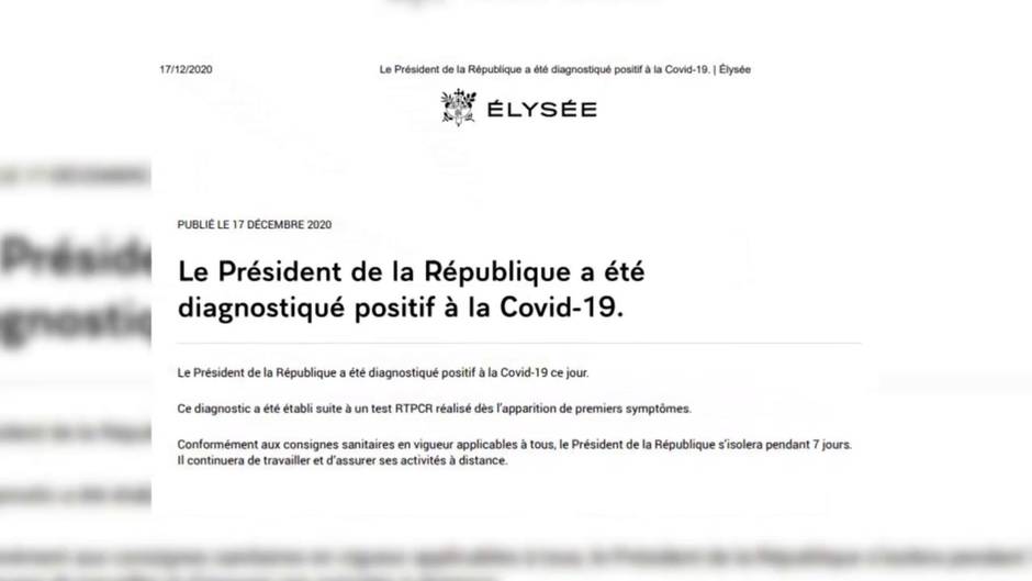 Macron da positivo por coronavirus y se mantendrá en aislamiento