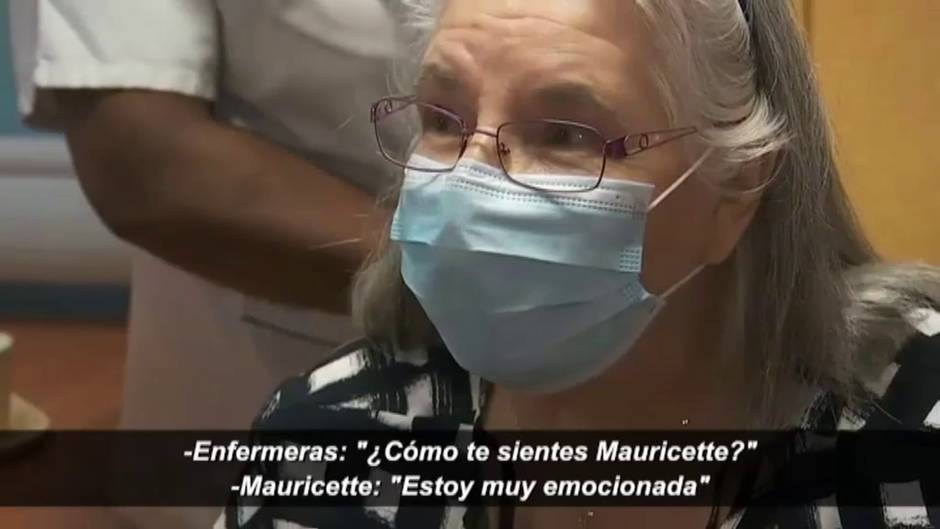 La primera mujer vacunada en Francia: "Estoy emocionada"