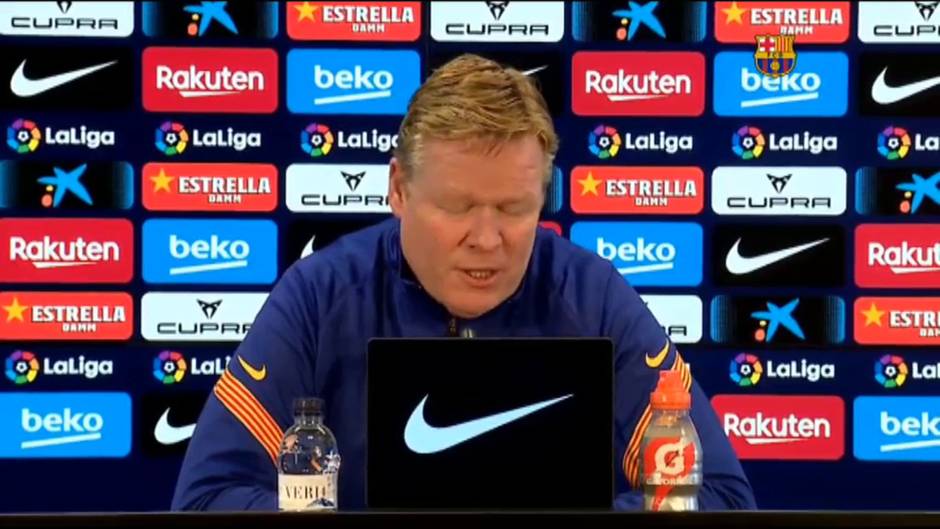 Koeman dice que no hay que estar "nerviosos" por la continuidad de Messi