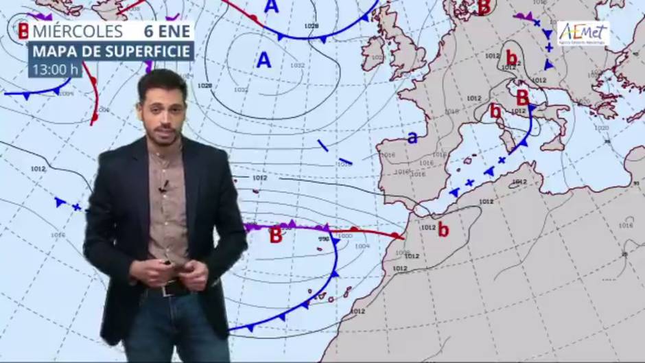 Previsión meteorológica para la víspera y el día de Reyes