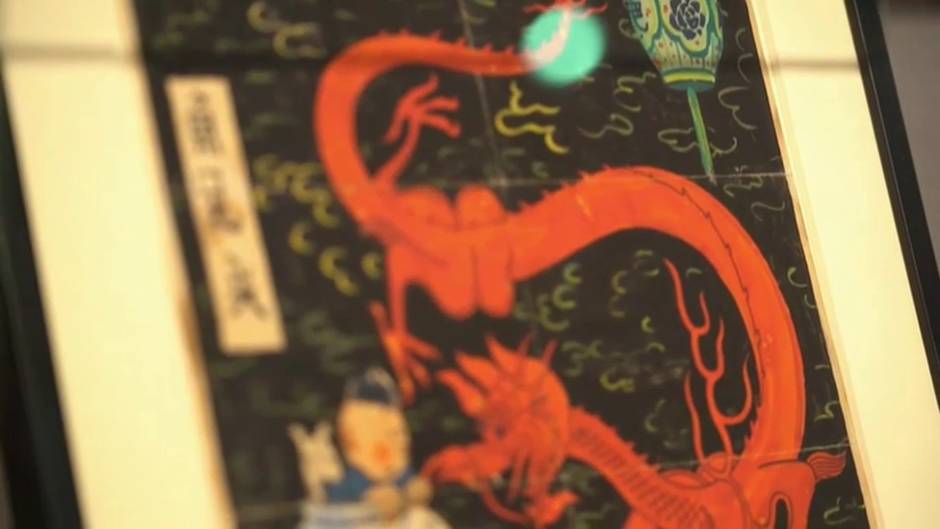 La portada original de El Loto Azul de Tintín es subastada por tres millones de euros