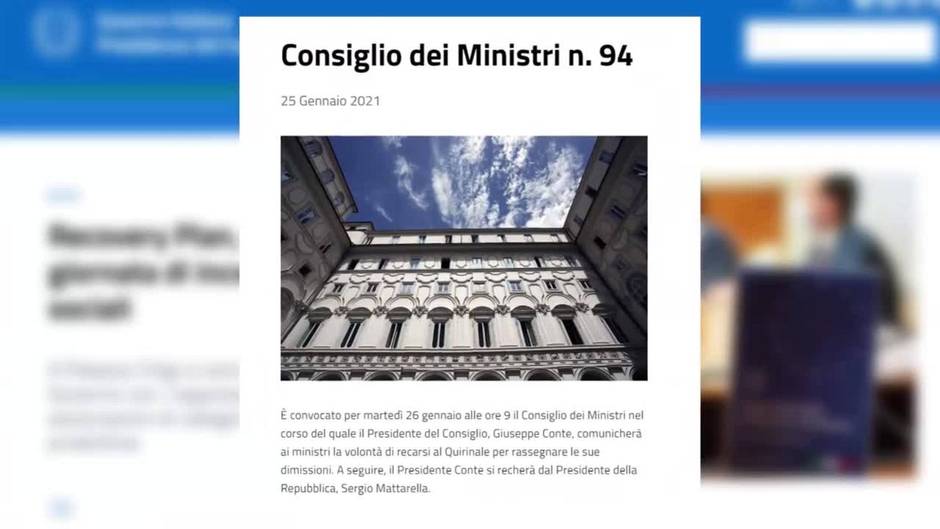 Conte anuncia que dimitirá este martes como primer ministro de Italia