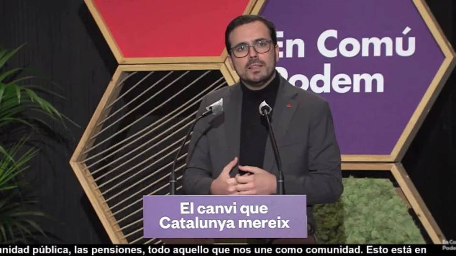 Garzón reprocha al independentismo suscribir la "política de recortes" del PP