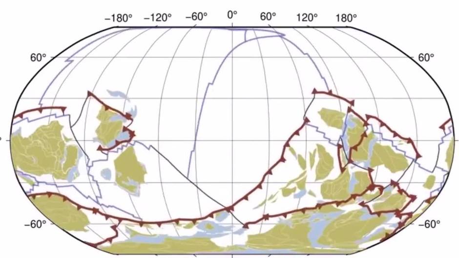 Mil millones de años de deriva continental en 40 segundos