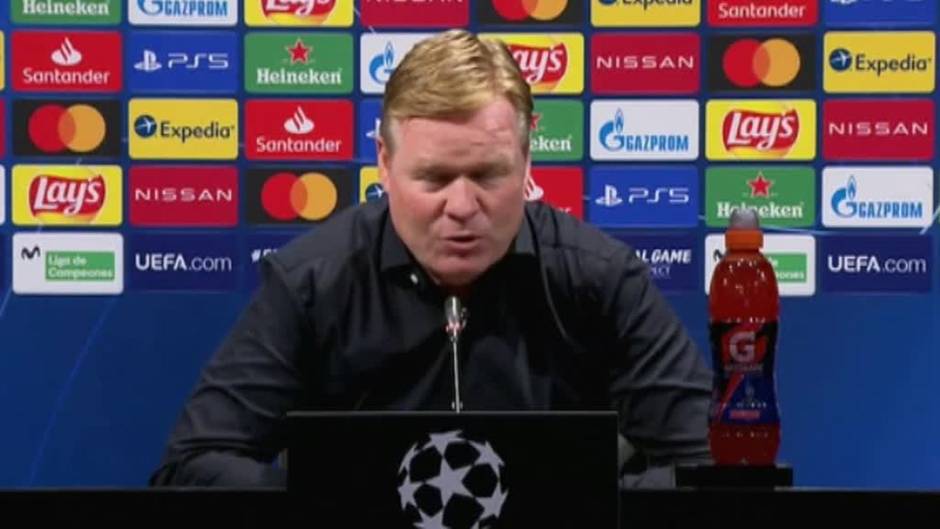 Koeman reconoce que el Barça no está al nivel exigido en una Champions