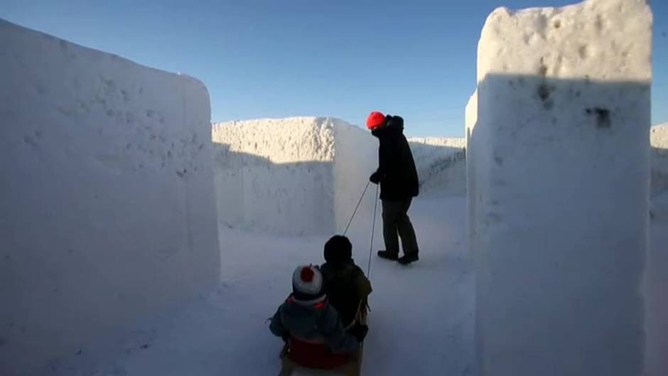 Canadá estrena el laberinto de nieve más grande del mundo