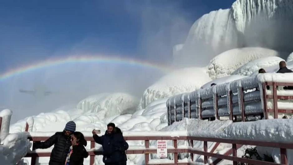 Las cataratas del Niágara espectaculares tras las últimas nevadas