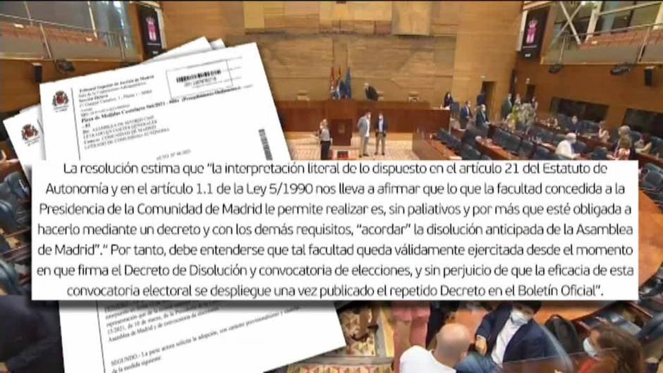 La justicia avala la decisión de Ayuso de convocar elecciones anticipadas el 4-M