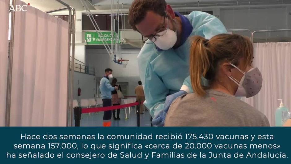 Sanidad reduce el cupo de vacunas que por población corresponde a Andalucía