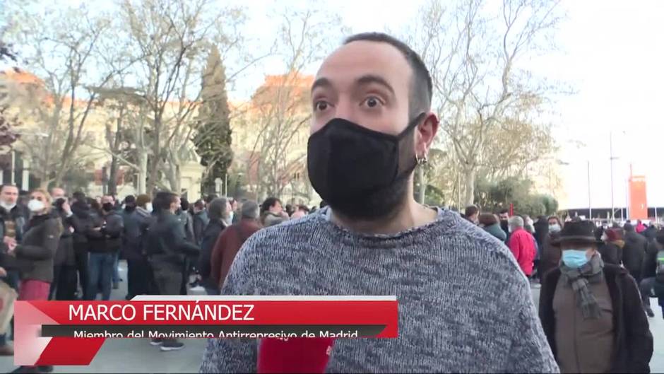 La manifestación a favor de Hasél en Madrid se disuelve sin incidencias