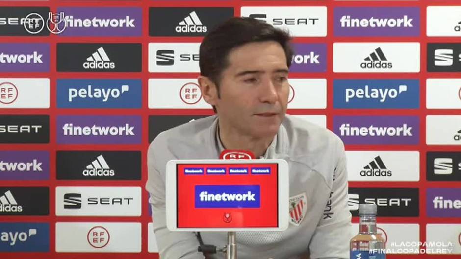 Marcelino, convencido de que la "mochila" que tuvieron contra la Real no les condicionará contra el Barça