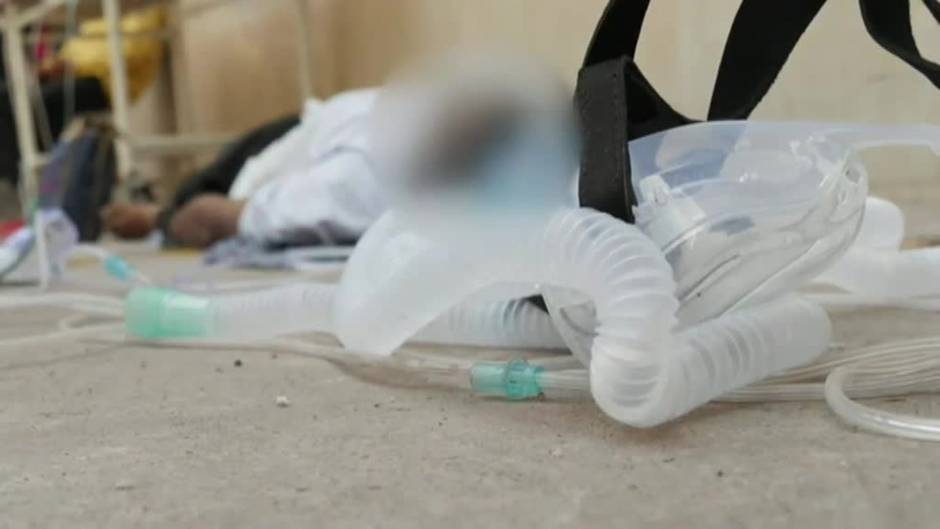 Hospitales desbordados en la India con las tasas de contagio más altas de toda la pandemia