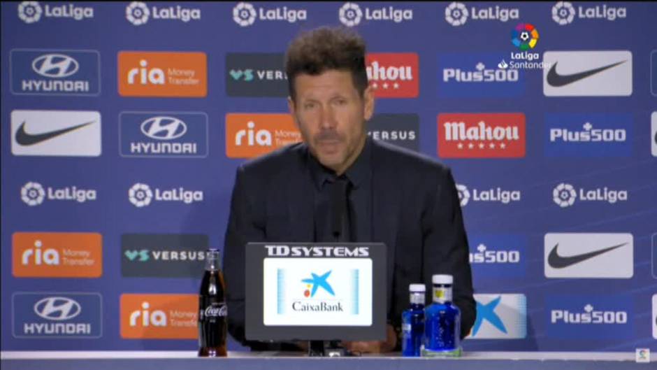 Simeone, a un punto de ser campeón de Liga: "No entiendo otra palabra que no sea aflojar"