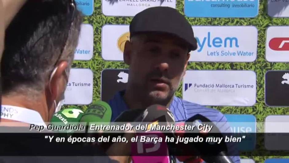 Pep Guardiola alaba a Koeman y Ancelotti