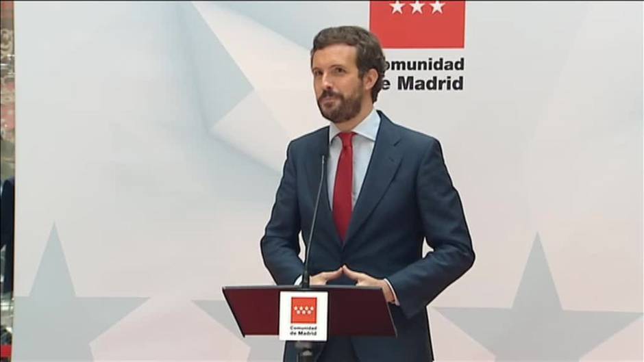 Casado asegura que la decisión sobre las mascarillas busca el "rédito electoral"