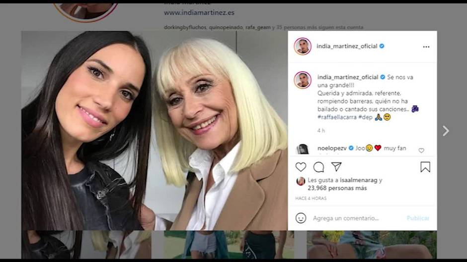 Personalidades y artistas se despiden de Raffaella Carrà