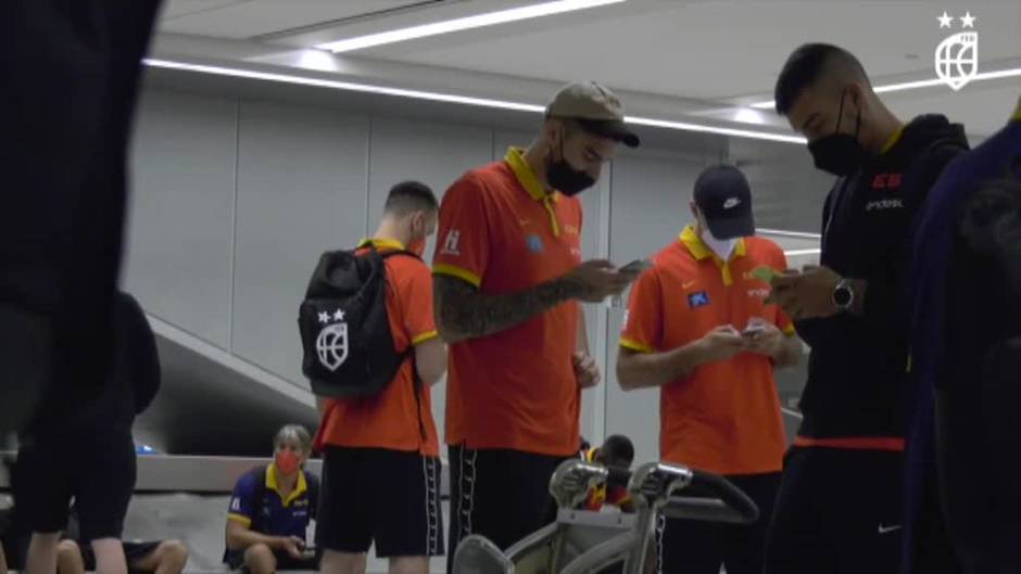 La selección española de baloncesto en Las Vegas para el amistoso ante el Estados Unidos de Kevin Durant
