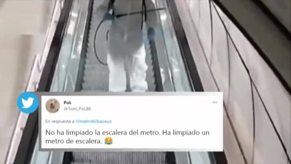 Los ciudadanos de Bilbao se mofan de la desinfección del metro