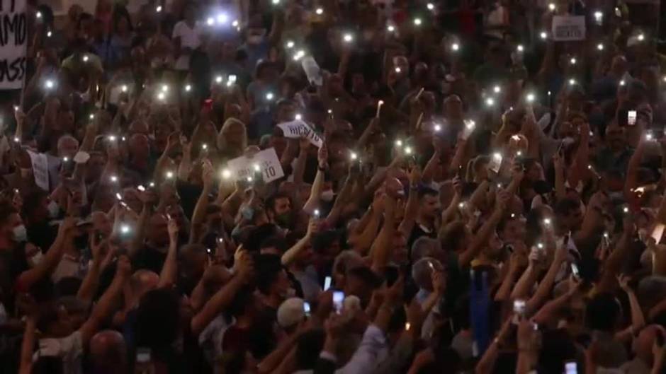 Protestas en Italia contra el pasaporte covid