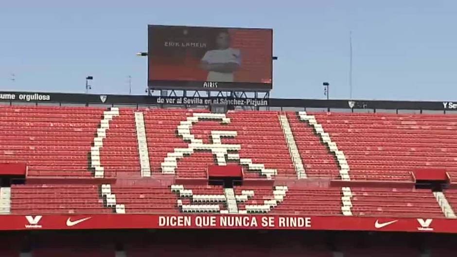 El Sevilla presenta a Erik Lamela