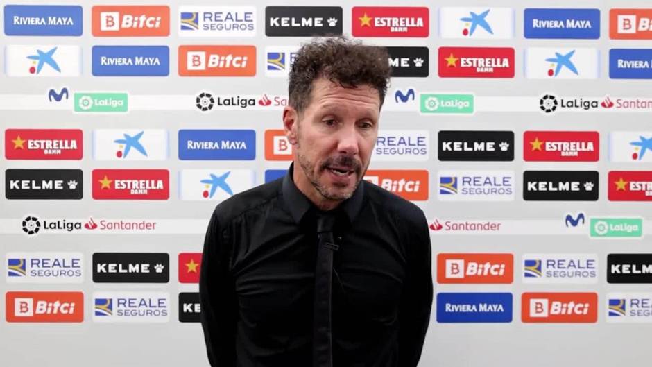 Simeone: "Lo mejor fue ver a cinco futbolistas entrar y cambiar el partido"