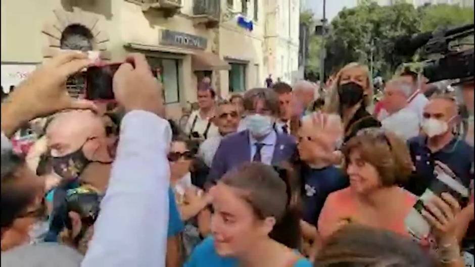 Puigdemont reaparece por primera vez tras salir de la cárcel en Cerdeña