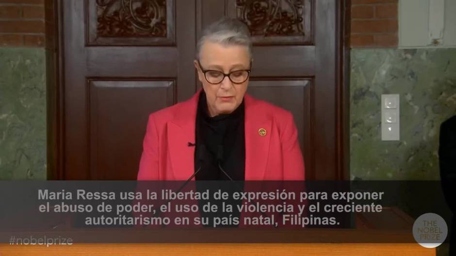 El Nobel de la Paz reconoce el periodismo independiente en Filipinas y Rusia