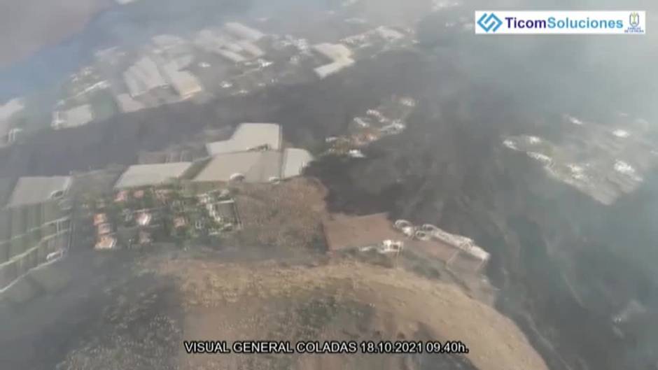 Las colas del volcán de La Palma están estables y lentas