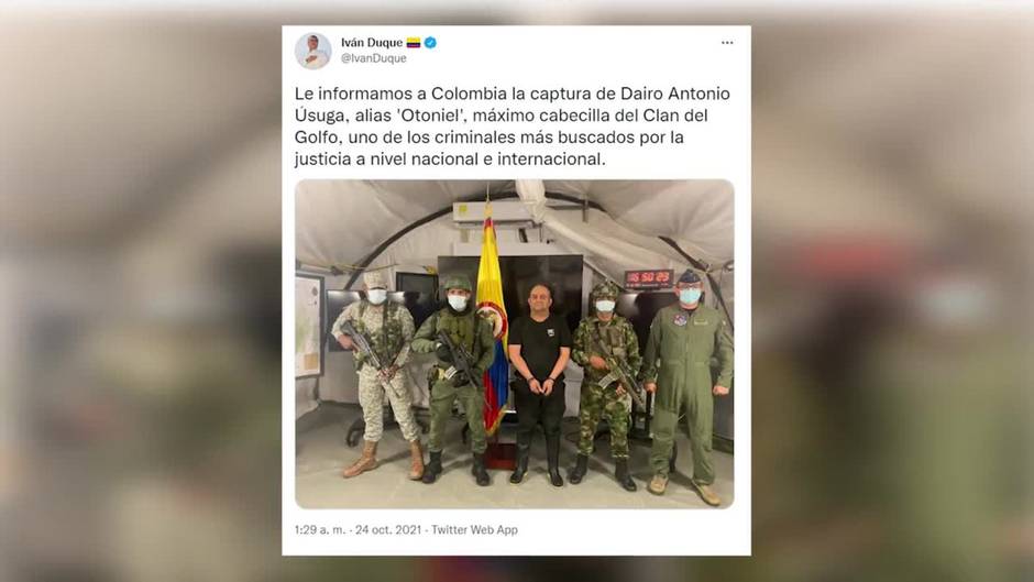 Detenido alias 'Otoniel', el narcotraficante más buscado de Colombia