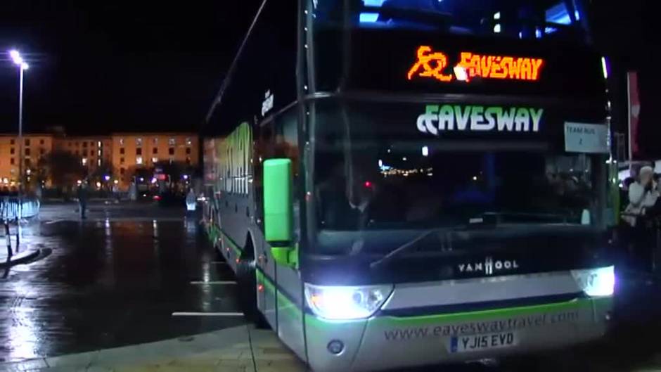 El atlético de Madrid ya está en Liverpool