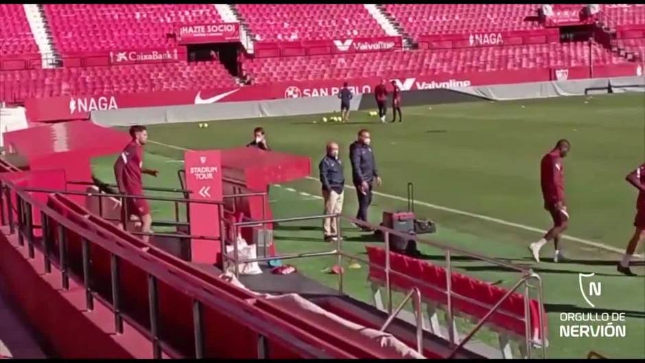 Última sesión del Sevilla antes del derbi sin En-Nesyri