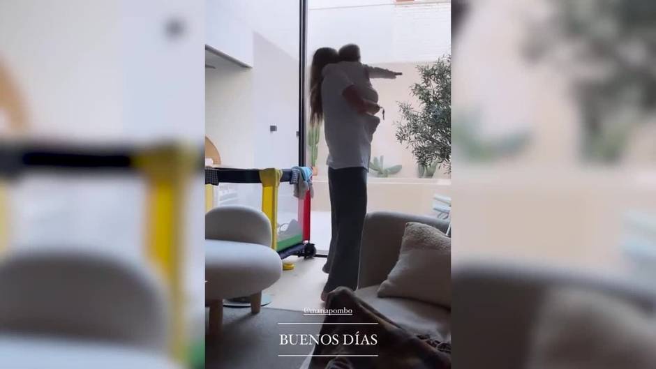 Así da los buenos días María Pombo a su hijo Martín