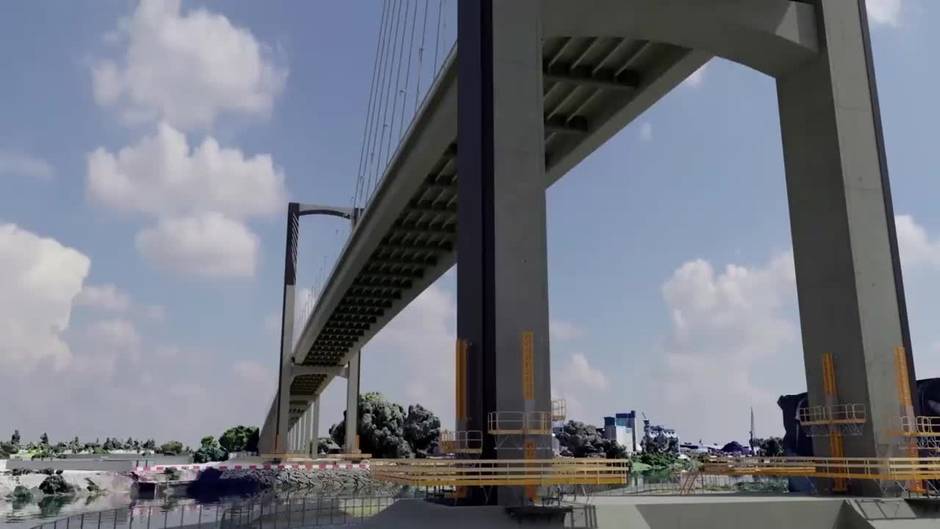 Así será la obra de sustitución de los tirantes del puente del Centenario para su ampliación