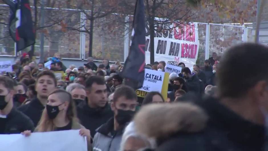 Manifestación en Canet de Mar contra el 25% de castellano