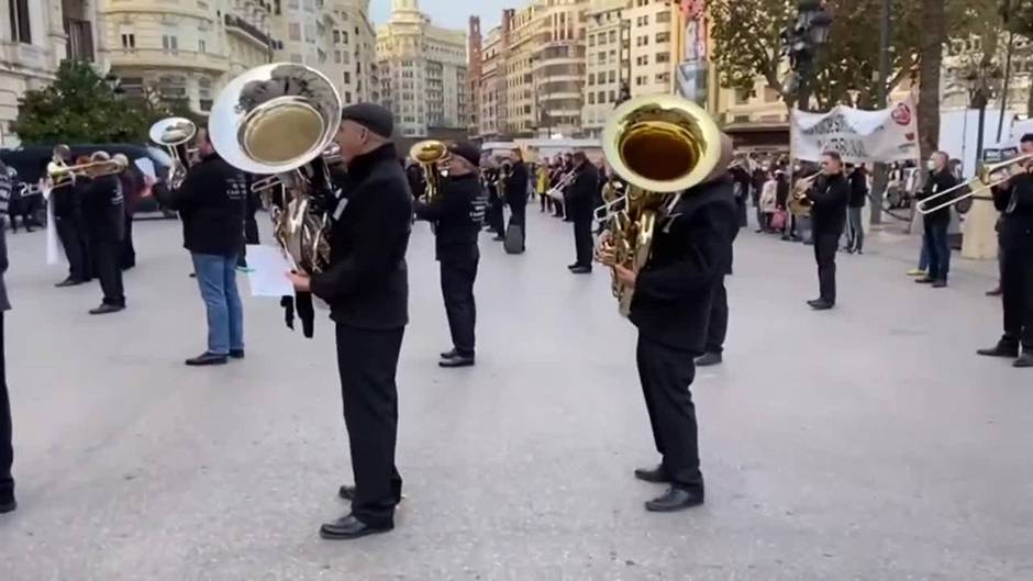 La Banda Municipal de Valencia protesta contra su traspaso al Palau de la Música