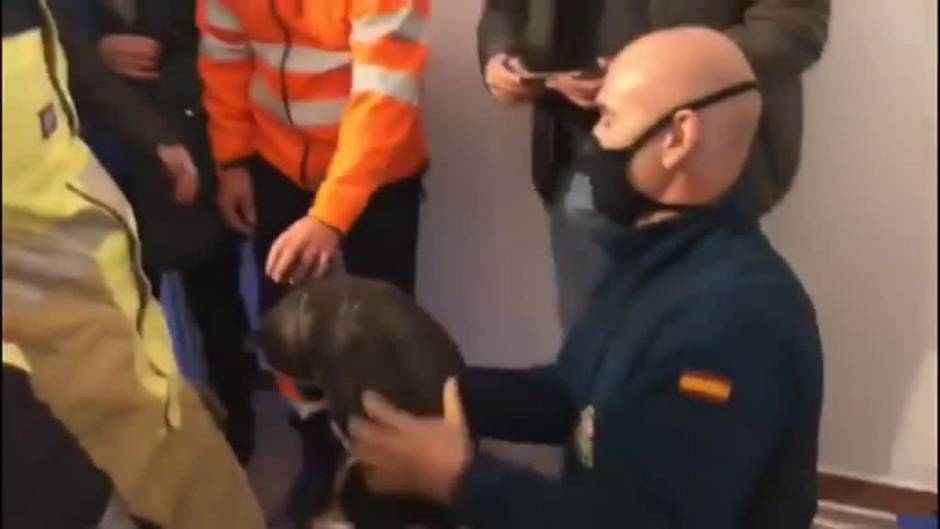 La Guardia Civil rescata a un cachorro atrapado en una tubería