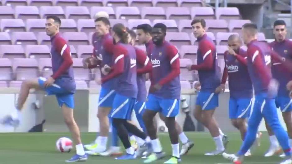 Primer entreno del año del Barça