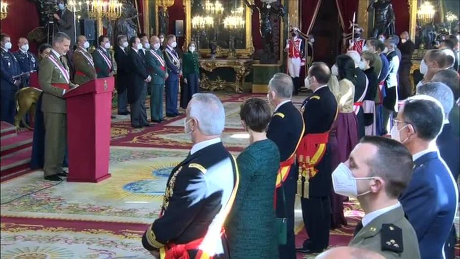 Las referencias a la lucha contra la COVID han centrado buena parte de los discursos en la Pascua Militar