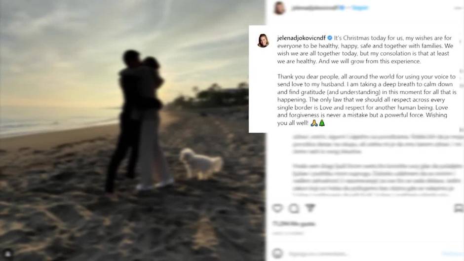 Jelena Djokovic muestra públicamente el amor y el apoyo a su marido