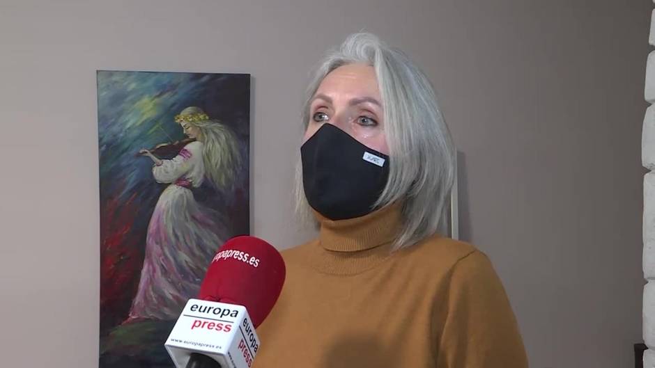 Ucranianos en España manifiestan su preocupación por el conflicto de Ucrania