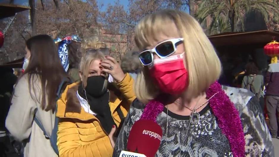 Celebración del Año Nuevo Chino en el Arc de Triomf de Barcelona