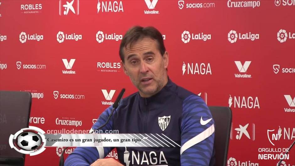 La sonrisa de Lopetegui cuando habla del madridista Casemiro